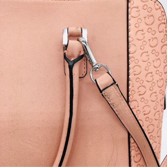 GUESS Large Logo Pattern Faux Leather Purse Shoulder Strap - Picture 6 of 11